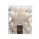 Wool White Shatterproof Glitter 33 piece Ornament Mix