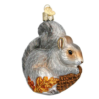 Glass Hungry Squirrel Ornament