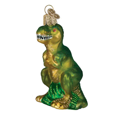 T-Rex Glass Ornament
