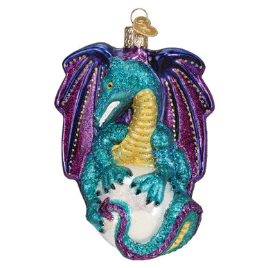 Fantasy Dragon Glass Ornament
