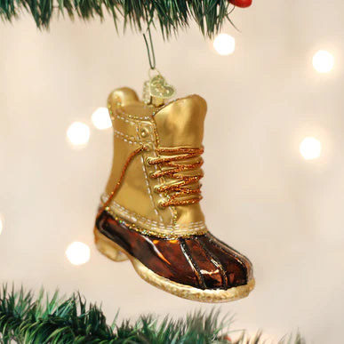Glass Field Boot Ornament