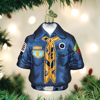 Scout Uniform Glass Ornament