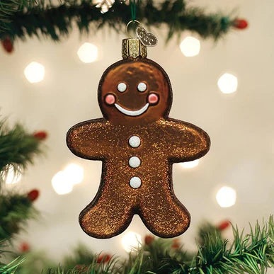 Glass Gingerbread Cookie Ornament