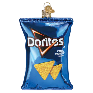 Glass Doritos Cool Ranch Chips Ornament