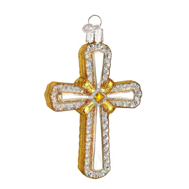 Glass Holy Cross Ornament
