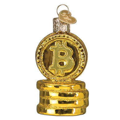 Glass Bitcoin Ornament
