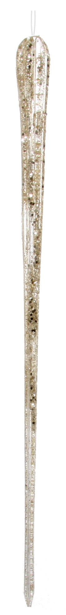 Glass Icicle Lined Champagne 20cm