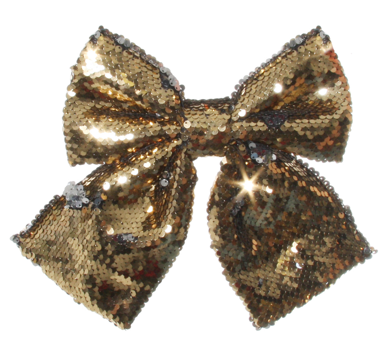 Sequin Bow With Clip Gold-Silver 20*22cm