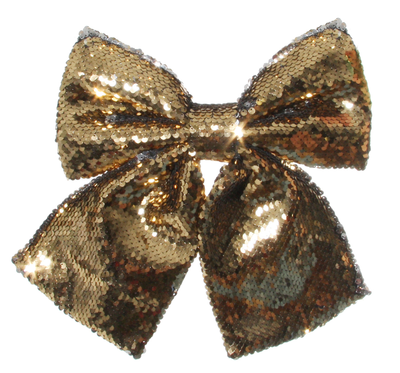 Sequin Bow With Clip Gold-Silver 25*26cm
