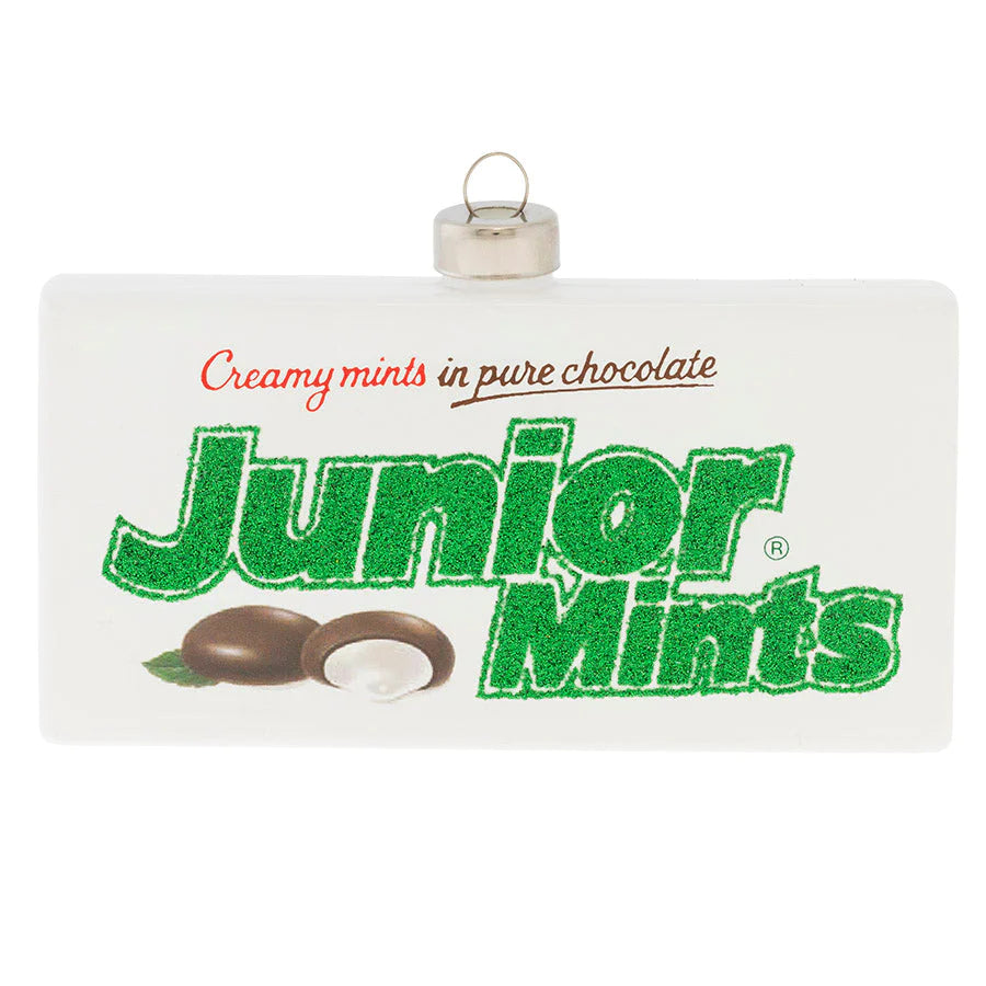 Glass Junior Mints Box Ornament