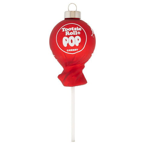 Glass Cherry Tootsie Roll Pop Ornament