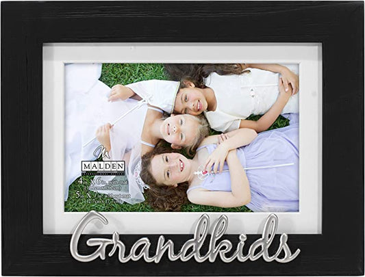 4X6/5X7 Grandkids Black Distressed Photo Frame