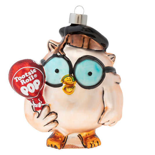 Tootsie Pop Mr. Owl Glass Ornament