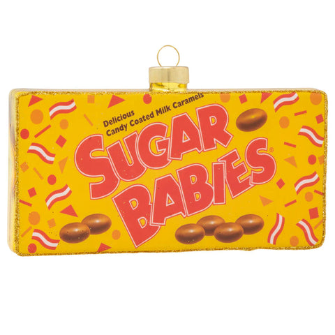 Sugar Babies Candy Box Glass Ornament