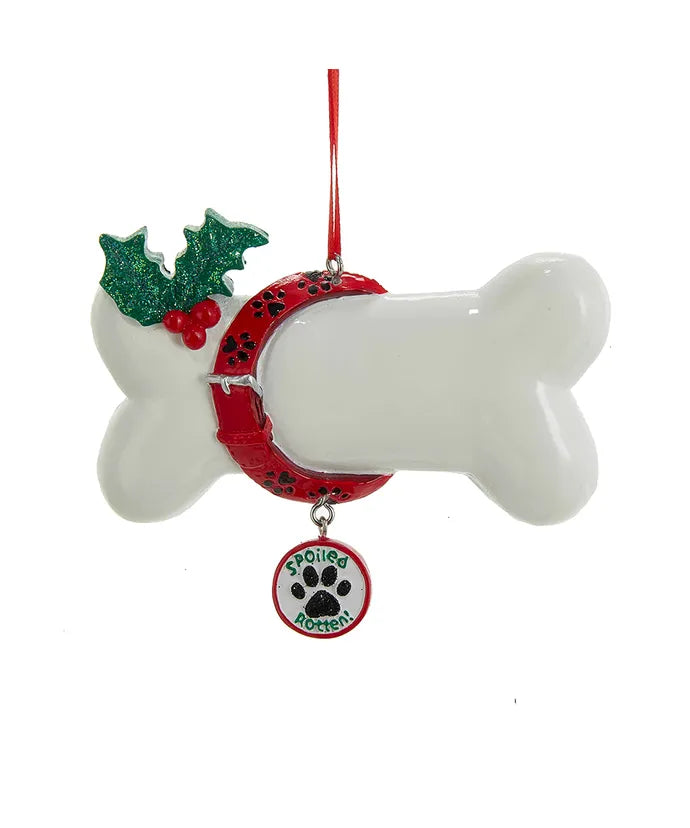 3.25" Spoiled Rotten Dog Ornament