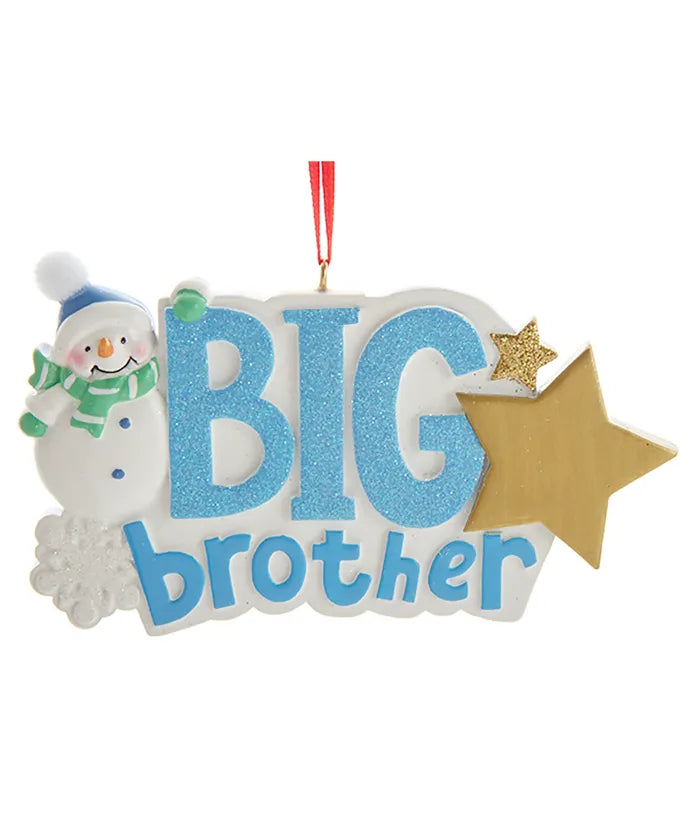 2.25" Big Brother or Big Sister Snowman Ornament