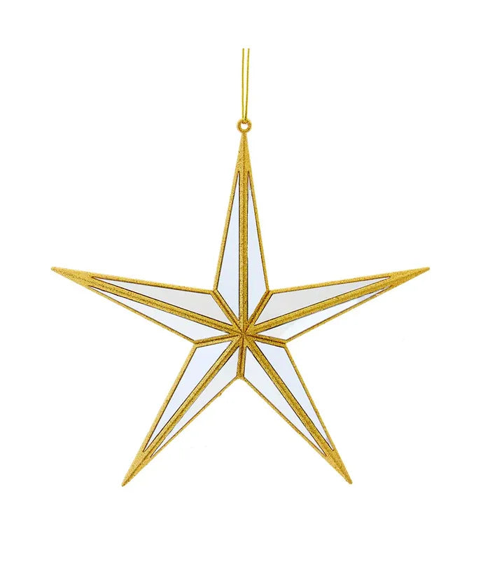 Glittered Gold Radiant Star Ornament