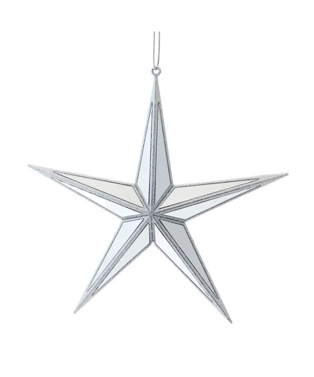 Metal & Glass Silver Radiant Star Blast Large Ornament