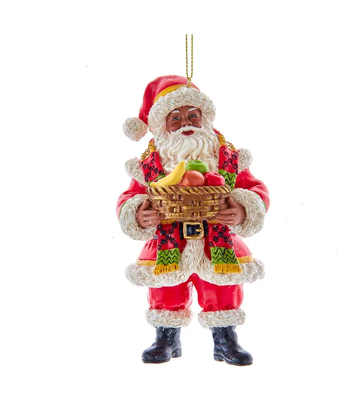 5" Resin Kwanza Santa Ornament