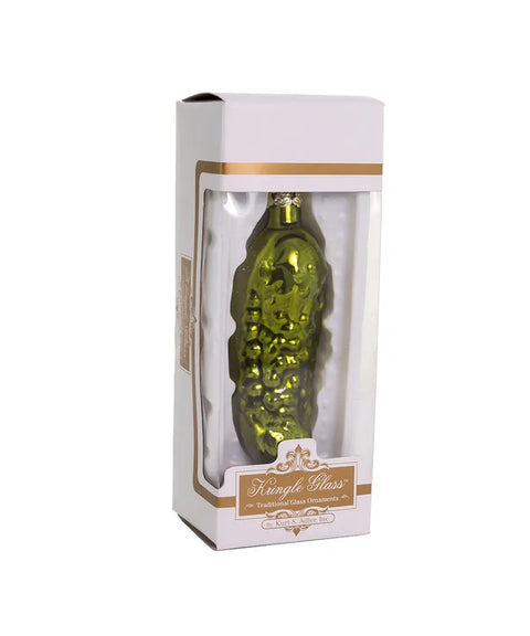 4" Hand-Blown Glass Pickle Ornament