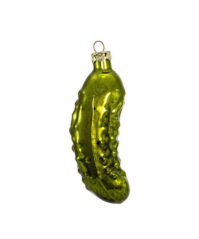 4" Hand-Blown Glass Pickle Ornament