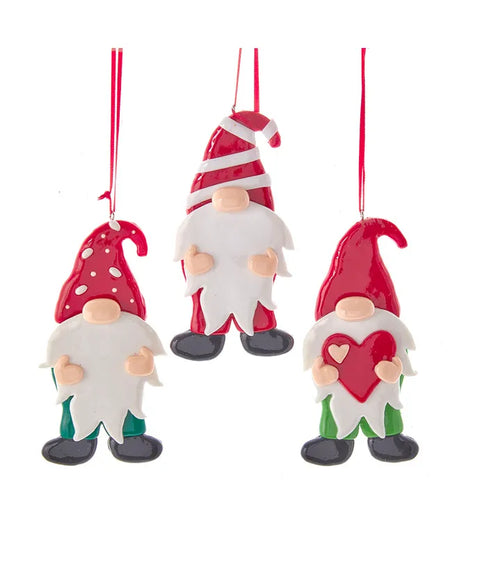Claydough Gnome w/Heart Ornament