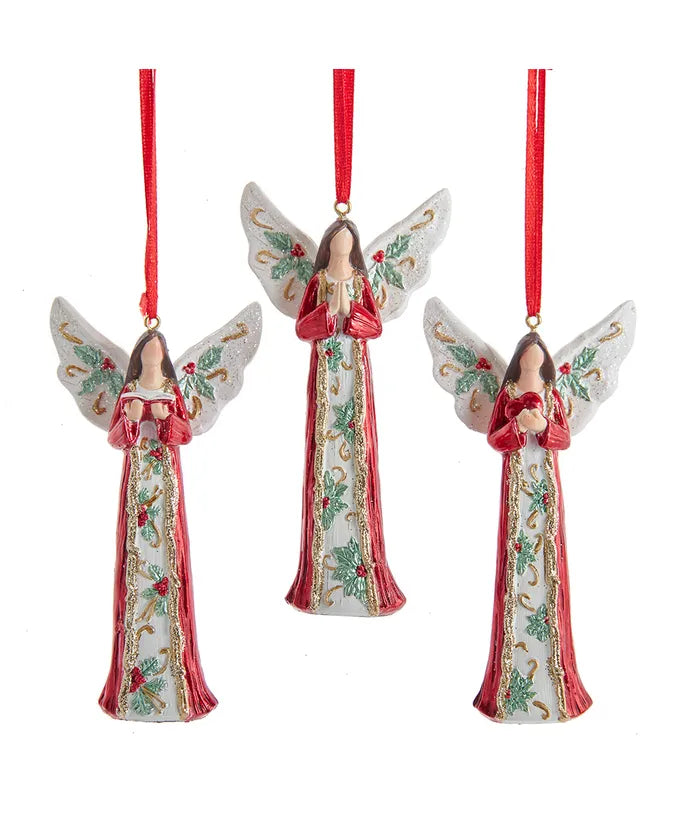 Holy Heart Red Angel Ornament