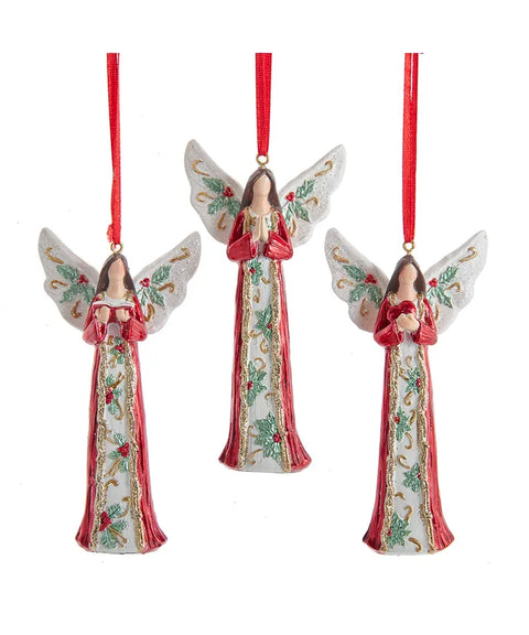 Holy Heart Red Angel Ornament (sold individually)