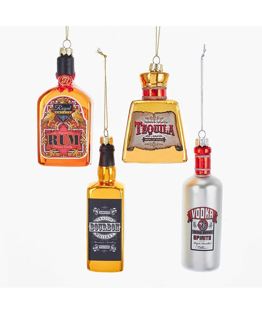 4-5.5" Alcohol Drink Bottle Ornament/sold individually