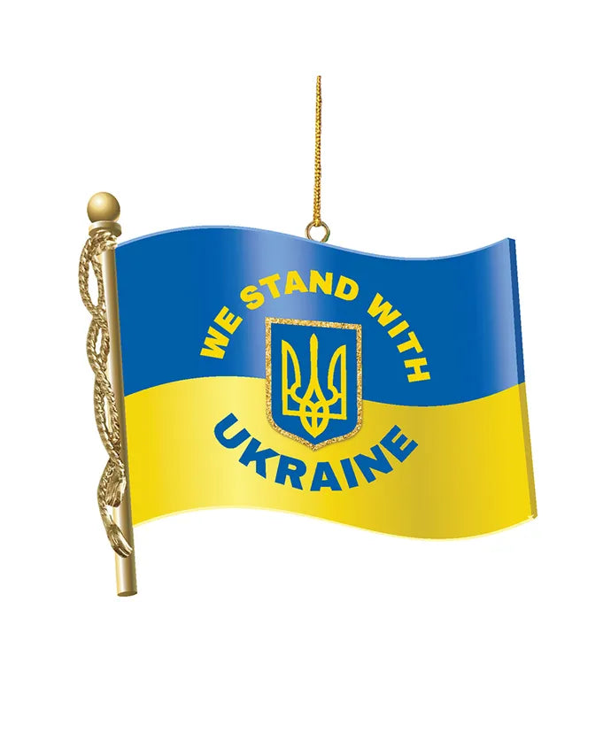 Resin Ukranian Flag Ornament