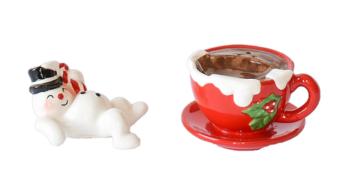 Snowman Hot Chocolate Salt & Pepper Set