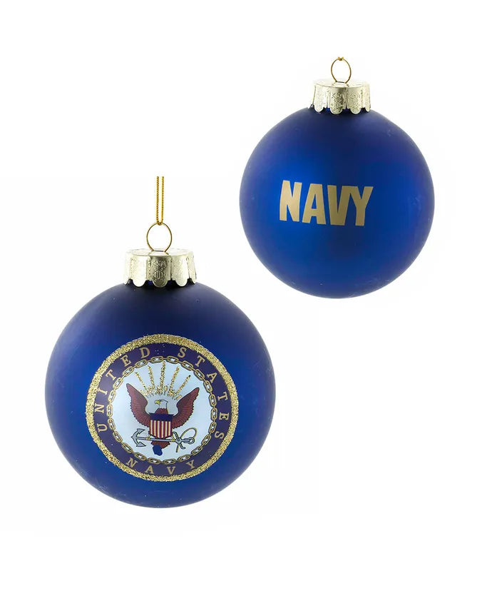 80MM Glass US Navy Ornament