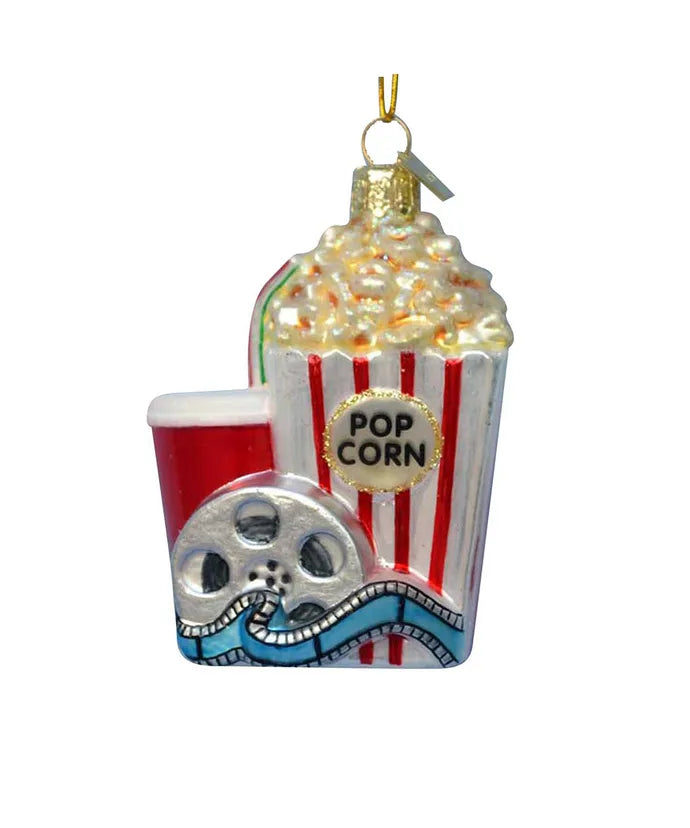 Nobel Gems Glass Movie Theater Popcorn Ornament
