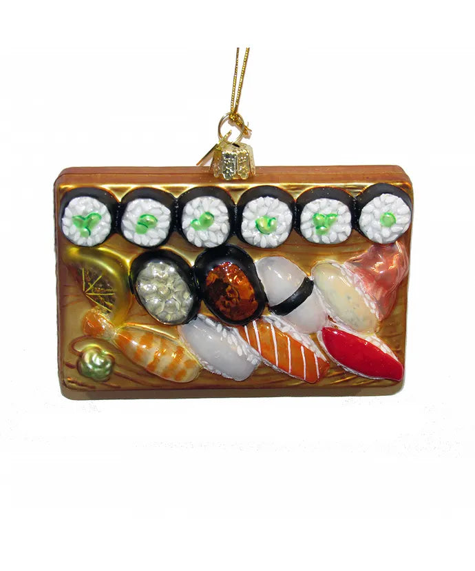 4" Noble Gems Glass Sushi Platter Ornament