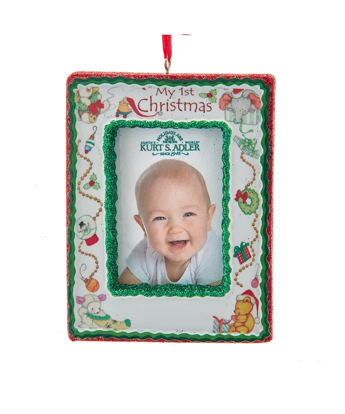 5.25" Claydough Baby's 1st Photo Frame Ornament